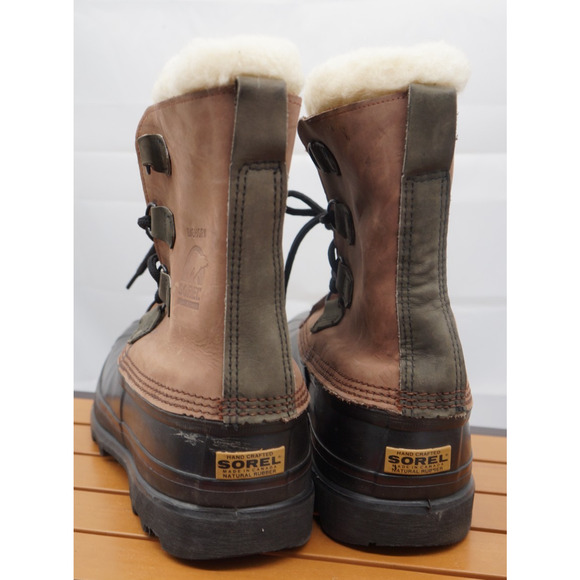 SOREL Bighorn Leahter Wool Waterproof Snow Boots. Men’s Size 13 Made in Canada
